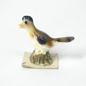 Tiny Porcelain Bird Figurine Vintage MCM Miniature Bone China